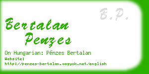 bertalan penzes business card